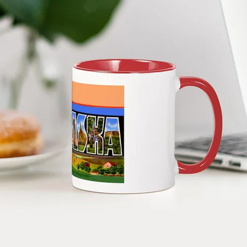 Vista 80 de CafePress I Love Nebraska Taza de café de cerámica de 11 oz (11.0 fl oz)