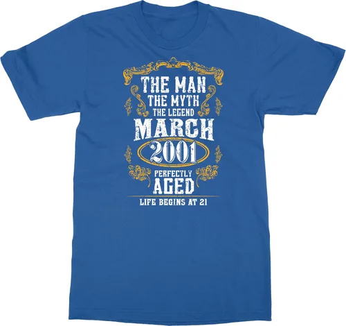 Vista 4 de Man Myth 20th Birthday Marzo 2002 Gift Camiseta unisex