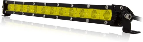 Vista 15 de SKYWORLD Barra de luz LED, 7 pulgadas, 30 W, delgada, de una sola fila, impermeable, para inundación, todoterreno, luces amarillas, antiniebla