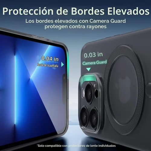 Vista 7 de ESR Funda para iPhone 13 Pro, Compatible con MagSafe, Protección de Grado Militar, Resiste el Amarillamiento y los Arañazos, Funda Magnética