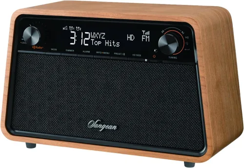Vista 3 de Sangean HDR-19 HD Radio/AM/FM-RDS/Bluetooth/AUX Radio de gabinete de madera premium