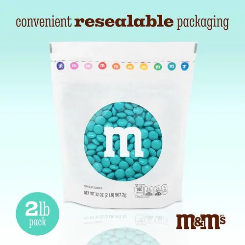 Vista 4 de M&M's - Bolsa de dulces de un solo color, de chocolate con leche, a granel.