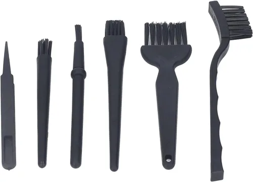 Vista 3 de Cepillo de teclado portátil antiestático, cepillo de limpieza electrónica con pinzas, cepillo antiestático, aspiradoras de computadora
