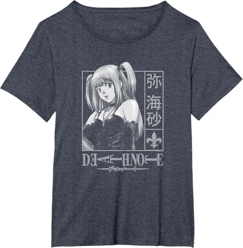 Vista 30 de Death Note Camiseta de anime Misa Kanji Frame Negro