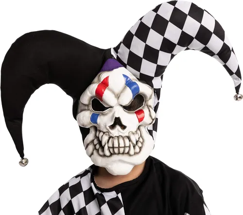 Vista 4 de Disfraz de payaso de Halloween con máscara para fiesta de payaso