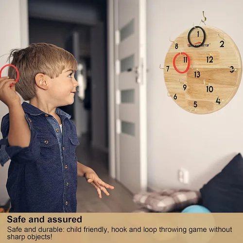 Vista 6 de Win SPORTS Juego de lanzamiento de anillos, interior y exterior, para niños y adultos, para la familia, divertida puerta trasera o para colgar
