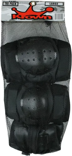 Vista 6 de El combo de casco y almohadillas para monopatín incluye casco, rodilleras, coderas, muñequeras, elige tamaño y color Negro
