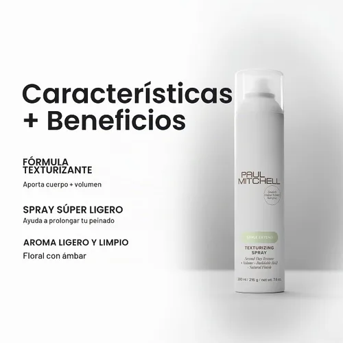 Vista 2 de Paul Mitchell Texturizing Spray, Defines Texture + Builds Volume, For All Hair Types