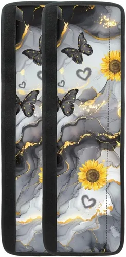 Vista 31 de DISNIMO Juego de 2 fundas para manijas de puerta de refrigerador con diseño floral de mariposa azul, protector de decoración de electrodomésticos