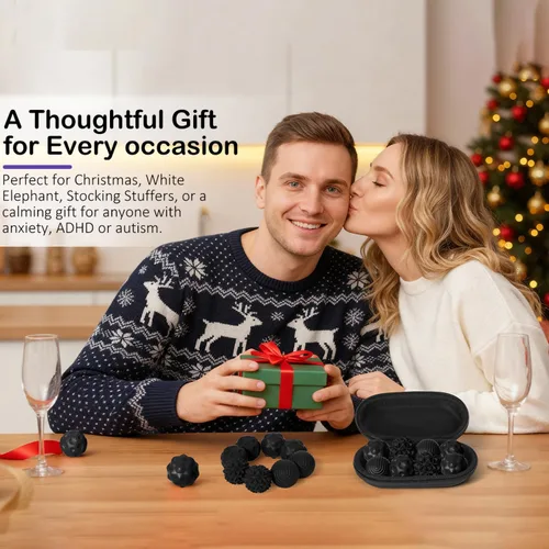 Vista 7 de Juguetes de Bolas Magnéticas Fidget, 8 Piezas Juguetes Sensoriales de Silicona para Alivio del Estrés para Adultos y Adolescentes con Autismo, TDAH