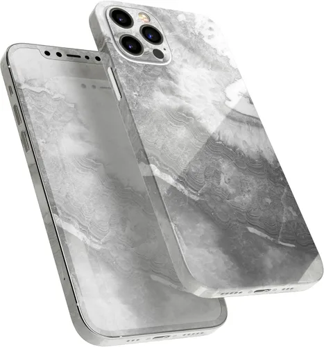 Vista 2 de DesignSkinz Kit de calcomanías de cuerpo completo compatible con iPhone 15 Plus, mármol gris pizarra V26
