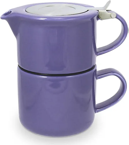 Vista 13 de FORLIFE Té para uno con infusor de 14 onzas, grafito negro