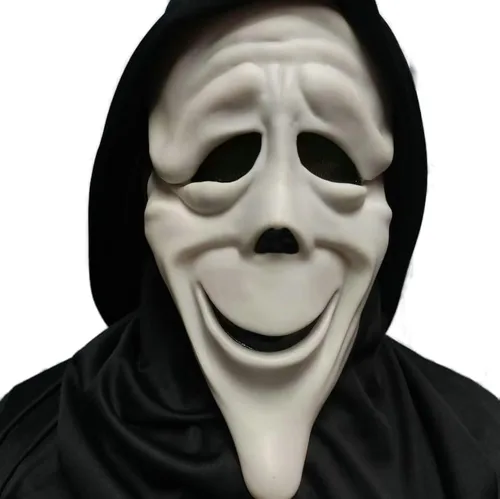 Vista 4 de KEKETOPET Máscara de Halloween de fantasma, máscara de calavera de cara completa, disfraz de Halloween para adultos, hombres y mujeres