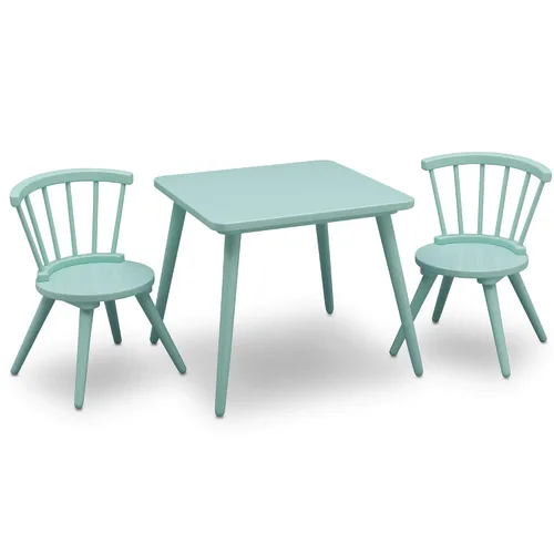 Vista 4 de Delta Children Windsor - Juego de sillas de mesa de madera para niños (2 sillas incluidas), ideal para artes y manualidades, merienda, educación