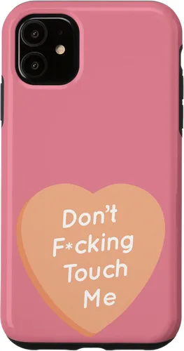 Vista 8 de Don't F Touch Me - Carcasa para iPhone 17, diseño de texto de corazón
