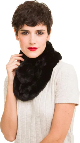 Vista 2 de Bufanda con cuello de piel sintética para mujer, bufandas de piel sintética, para primavera, otoño e invierno
