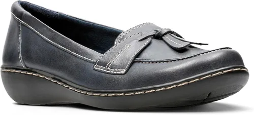 Vista 8 de Clarks Mocasines Ashland Bubble Slip On para mujer Azul marino