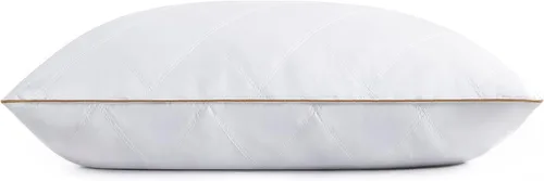 Vista 11 de puredown Almohadas de plumas de ganso y plumón, almohadas de lujo premium con funda 100% algodón, paquete de 2, tamaño estándar, 20 x 26 pulgadas