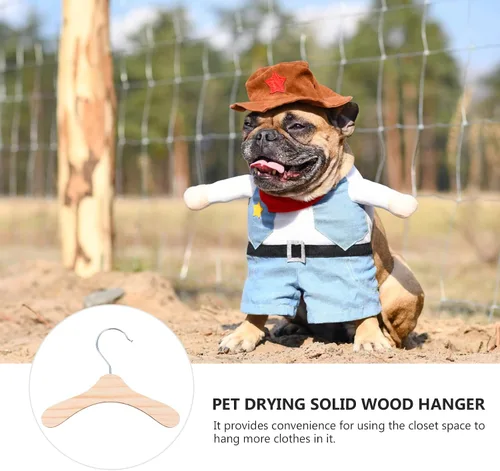 Vista 7 de Soporte para ropa para mascotas, 10 piezas, mini colgador de ropa para perro, perchero para disfraz de mascota