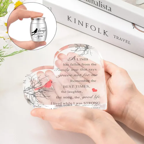 Vista 2 de Urnas cardenales medianas para adultos, regalos conmemorativos para mujeres, urnas de recuerdo para cenizas