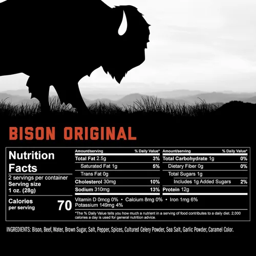 Vista 2 de ICON Meats - Tiras de carne seca de bisonte y carne de res, sabor original, 8 paquetes por caja, 2 tiras por paquete, aprobadas por el USDA, palitos