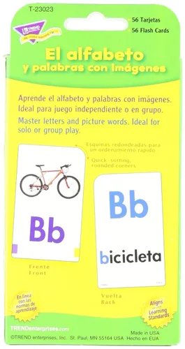 Vista 2 de Tarjetas flash de bolsillo con letras del alfabeto y la imagen en español
