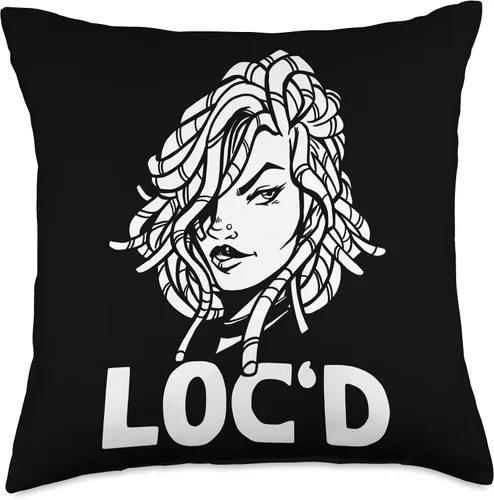 Vista 4 de Locs Afro Dreadlocks Love Natural Beauty Hair It's the Locs for Me-Afro Hair - Almohada negra americana africana, 16 x 16 pulgadas, multicolor