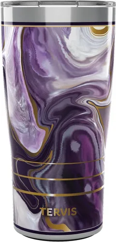 Vista 12 de Tervis Marble - Alexandrite hecho en Estados Unidos Vaso aislado de doble pared para viajes mantiene las bebidas frías y calientes, 16 onzas, Clásico