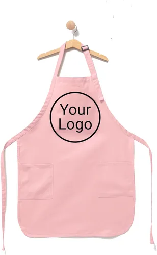 Vista 6 de Delantal con logotipo personalizado, delantal de cocina personalizado para hombres, mujeres y niños, delantal de chef ajustable con bolsillos
