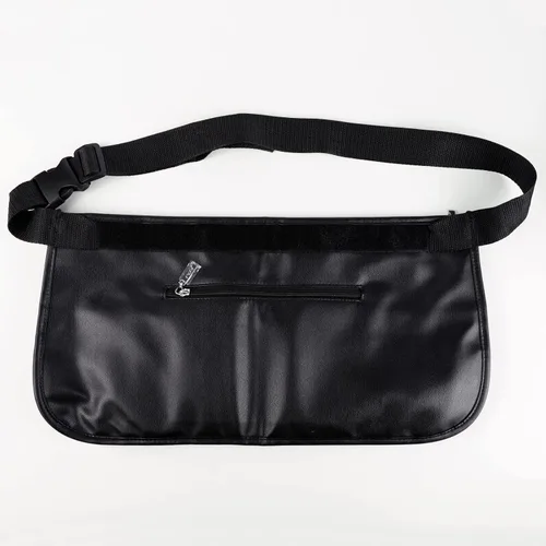 Vista 6 de MSQ Bolsa de brochas de maquillaje con cinturón, paquete de delantal plegable con múltiples bolsillos, organizador para brochas de cosméticos
