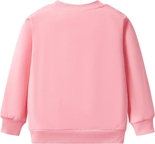 Vista 86 de Sudaderas para niñas pequeñas, cuello redondo, sin botones, de manga larga, para invierno, casual, ropa 2T-7T, Dinosaurio