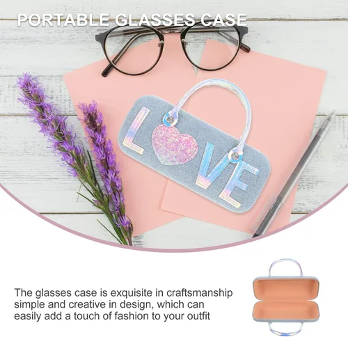 Vista 3 de Healifty Estuche para gafas de sol para niños, estuche para gafas, carcasa dura con asa