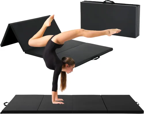 Vista 9 de BLKMTY Gymnastics Mats, Folding Exercise Mat Gym Yoga Aerobics Fitness Mats Kids' Gymnastics Tumbling Mat with Carrying Handles for Home Gym