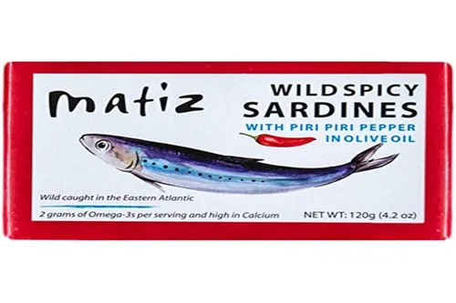 Vista 10 de Matiz Sardinas españolas silvestres picantes en aceite de oliva, 4.2 oz, 1