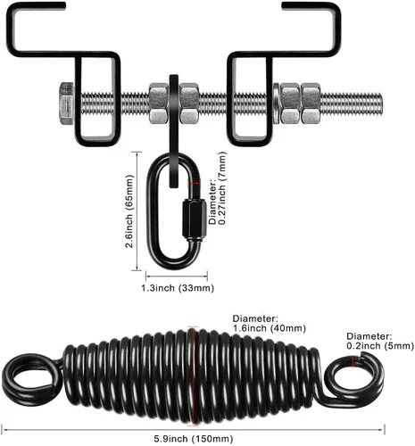 Vista 6 de Dolibest Colgador de vigas de acero resistente, soporte para bolsa pesada, colgador de bolsa pesada I Beam para percha de saco de boxeo