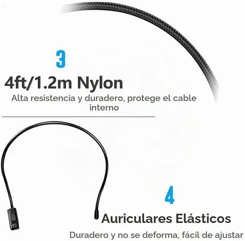Vista 6 de VOVIGGOL 2 piezas de micrófono auricular con micrófono, cable flexible para amplificador de voz, auricular con conector jack de 3.5mm para cantar