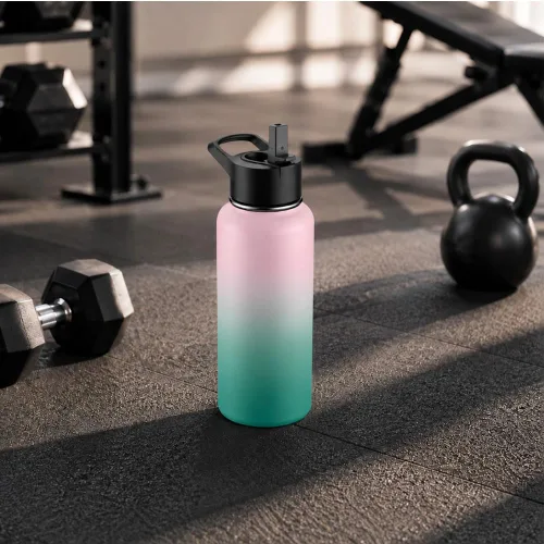 Vista 150 de SIPX™ Botella de Agua Aislada de 18 oz con 3 Tapas – Acero Inoxidable a Prueba de Fugas, Triple Aislamiento – Frío 24 Horas/Caliente 12 Horas – Negro