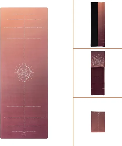 Vista 3 de Yvonne Solstice Harmony - Alfombrilla de yoga de viaje, ultra fina, 1/16 de pulgada, ligera, plegable y antideslizante para viajes y hogar, goma