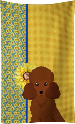 Vista 39 de Caroline's Treasures WDK5313KTWL - Toalla de cocina con diseño de girasoles de verano, color negro y tostado, Airedale Terrier, toalla de mano