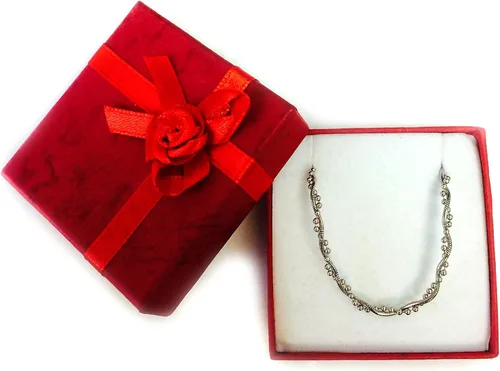 Vista 4 de Braided Bead And Snake Style Chain Anklet In Sterling Silver
