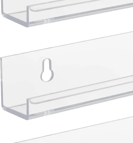 Vista 6 de Sorbus Estante organizador de esmalte de uñas acrílico, paquete de 6 unidades de 15 pulgadas – 90 – 120 botellas – Estantes flotantes montados