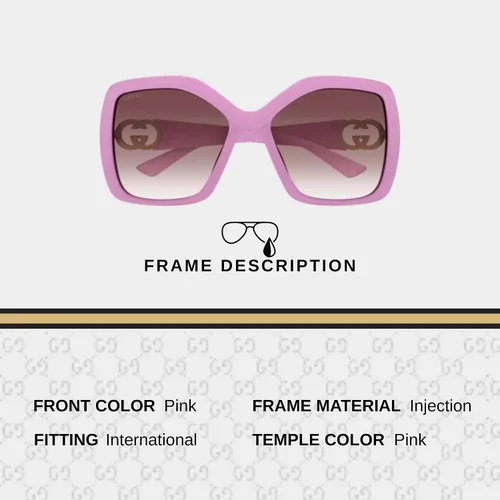 Vista 3 de Gucci GG2015S WrapAround GG Interlocking Logo Sunglasses wih Luxury Eyewear Kit