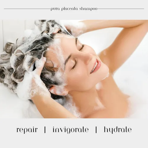 Vista 5 de Cabellina Pura Placenta Reconstructor Champú con Proteínas, Queratina Aminoácidos y Aceites Naturales - 32 fl oz - 1 unidad