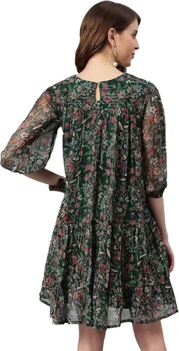 Vista 5 de Janasya - Vestido para mujer, color verde