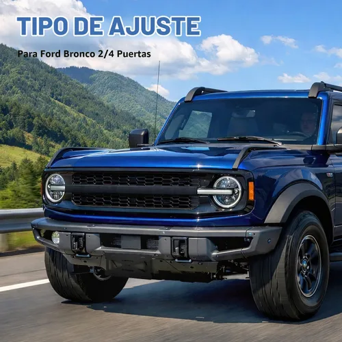 Vista 6 de Nilight Soporte de placa frontal para Ford Bronco de 2/4 puertas 2021 2022 2023 2024 2025 Soporte de montaje de placa de matrícula de acero