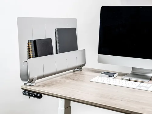 Vista 5 de deflecto Oasis - Panel de privacidad, 24 x 2.7 x 16.36, gris