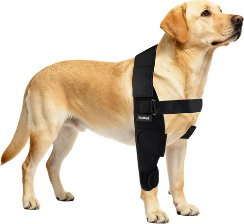 Vista 9 de Protector de codo para perro con correa de pecho desacoplada, transpirable, resistente a la abrasión, soporte de codo ajustable para higroma