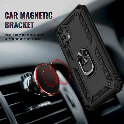 Vista 3 de Funda para Galaxy A13 LTE 4G, (no para 5G) con protector de pantalla, [grado militar] de 16 pies, con función de atril magnético, funda protectora