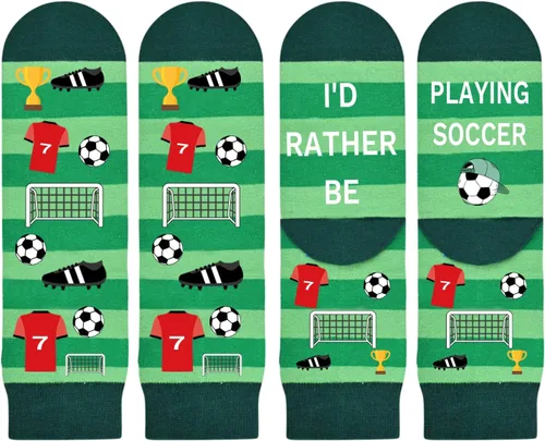 Vista 6 de Soccer Gifts Set A-Z Letter Soccer Necklace for Men Novelty Soccer Socks&Soccer Bracelets for Soccer Lovers