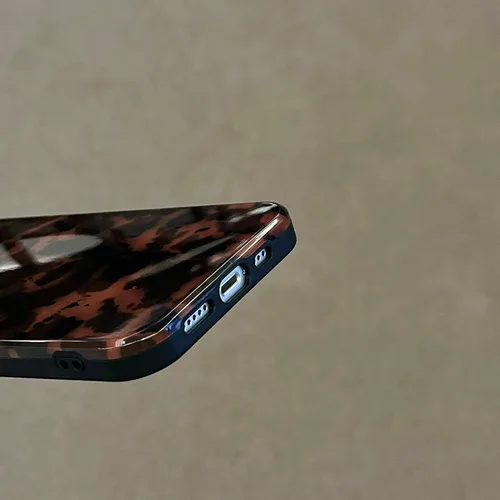 Vista 9 de Funda Compatible con iPhone 11, Caparazón de Tortuga Marrón Ámbar con Estampado de Leopardo Cubierta Retro Chic Elegante Clásica Linda Protectora